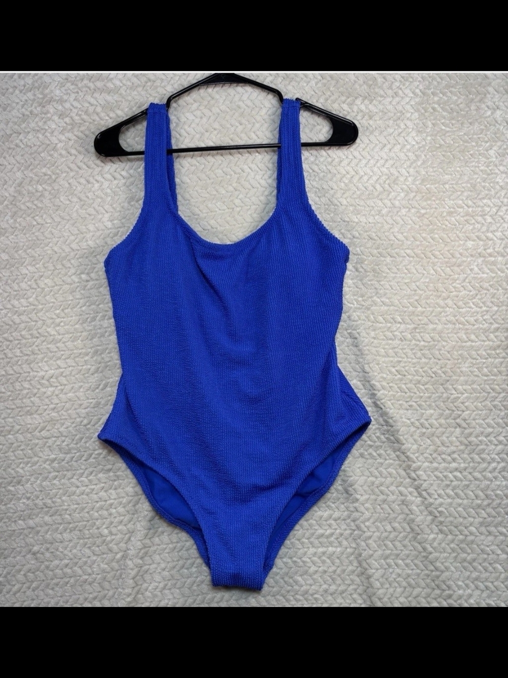 Royal Blue Textured One-Piece Swimsuit Nwt 14